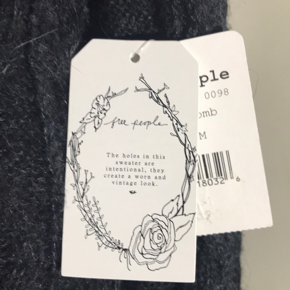 FREE PEOPLE DISTRESSED SWEATER/DRESS NWT - Picture 2 of 4